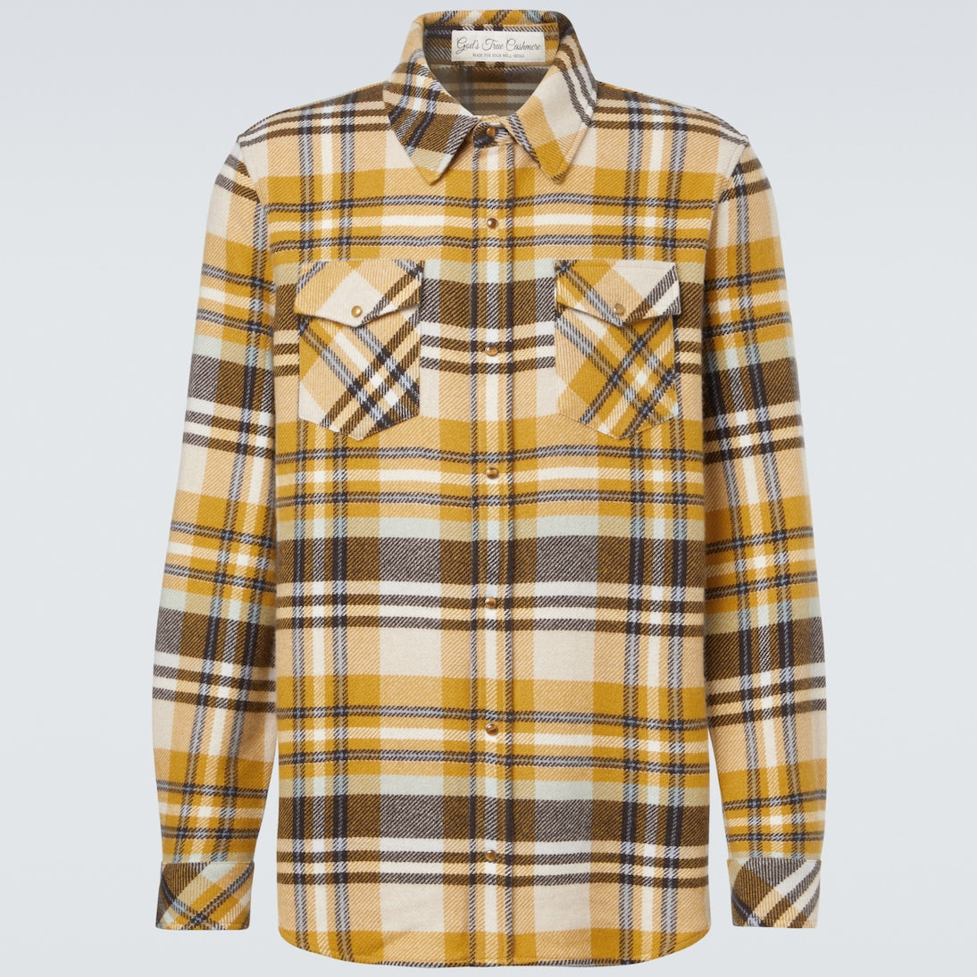 God's True Cashmere - Abundance cashmere shirt with tiger eye