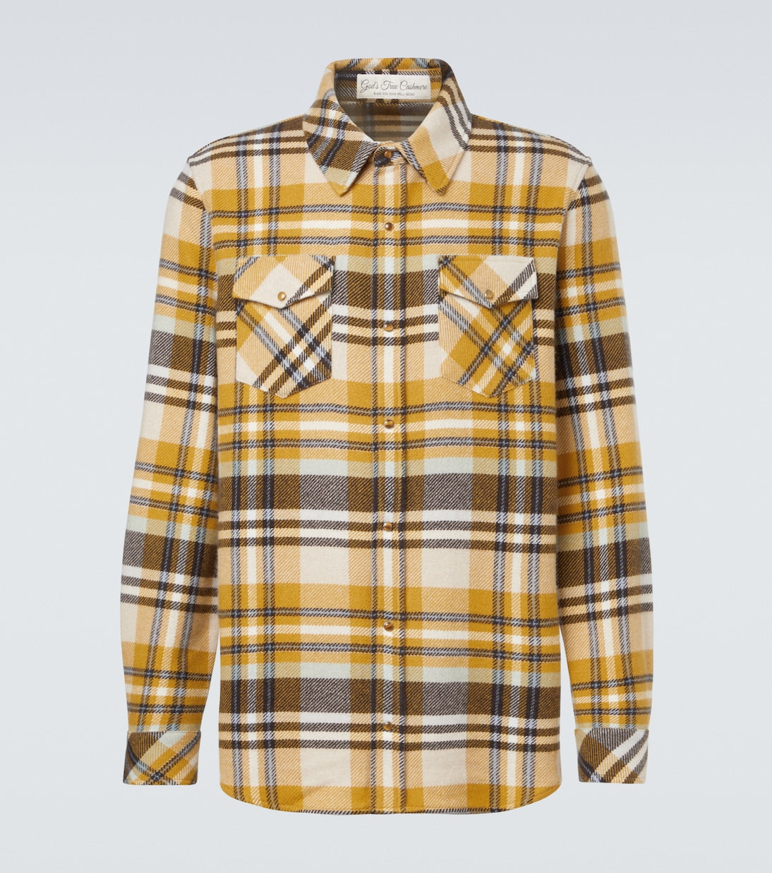 God's True Cashmere - Abundance cashmere shirt with tiger eye