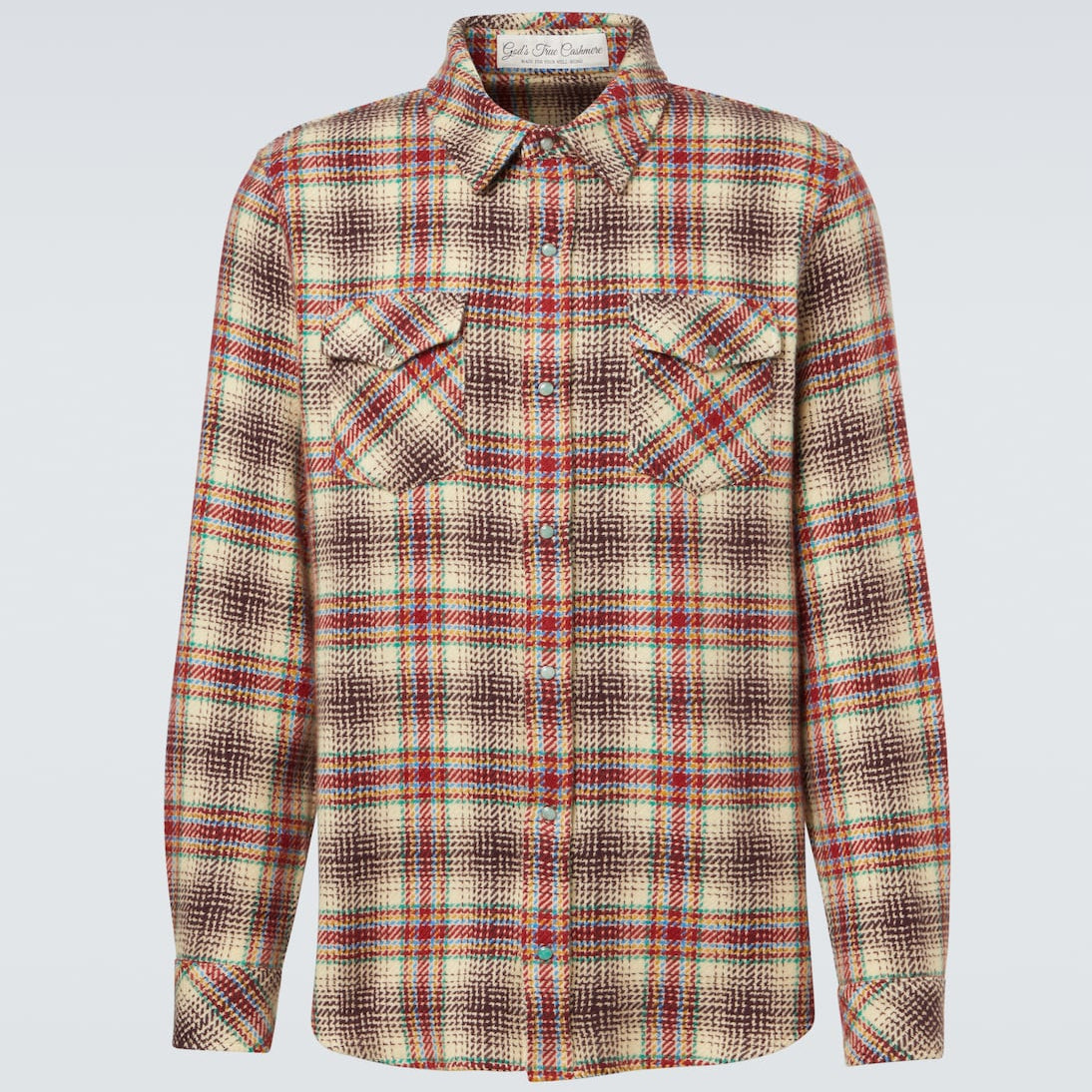 God's True Cashmere - Balance cashmere shirt with emerald