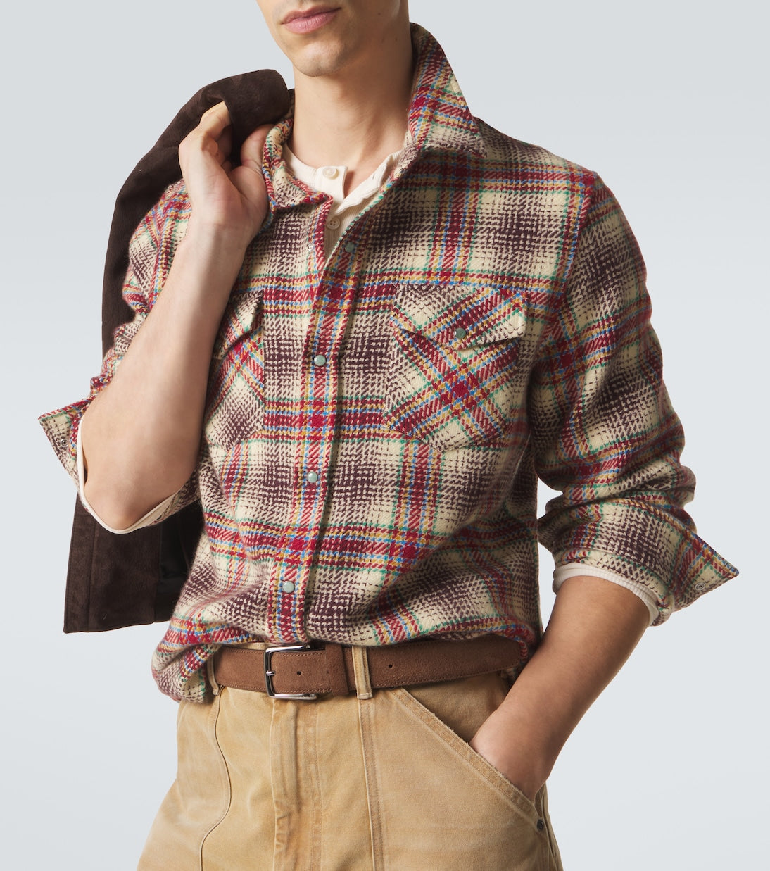 God's True Cashmere - Balance cashmere shirt with emerald