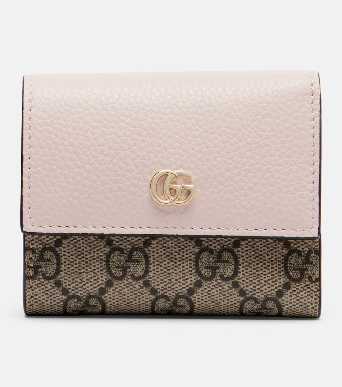 Gucci - GG Marmont Mini leather-trimmed wallet