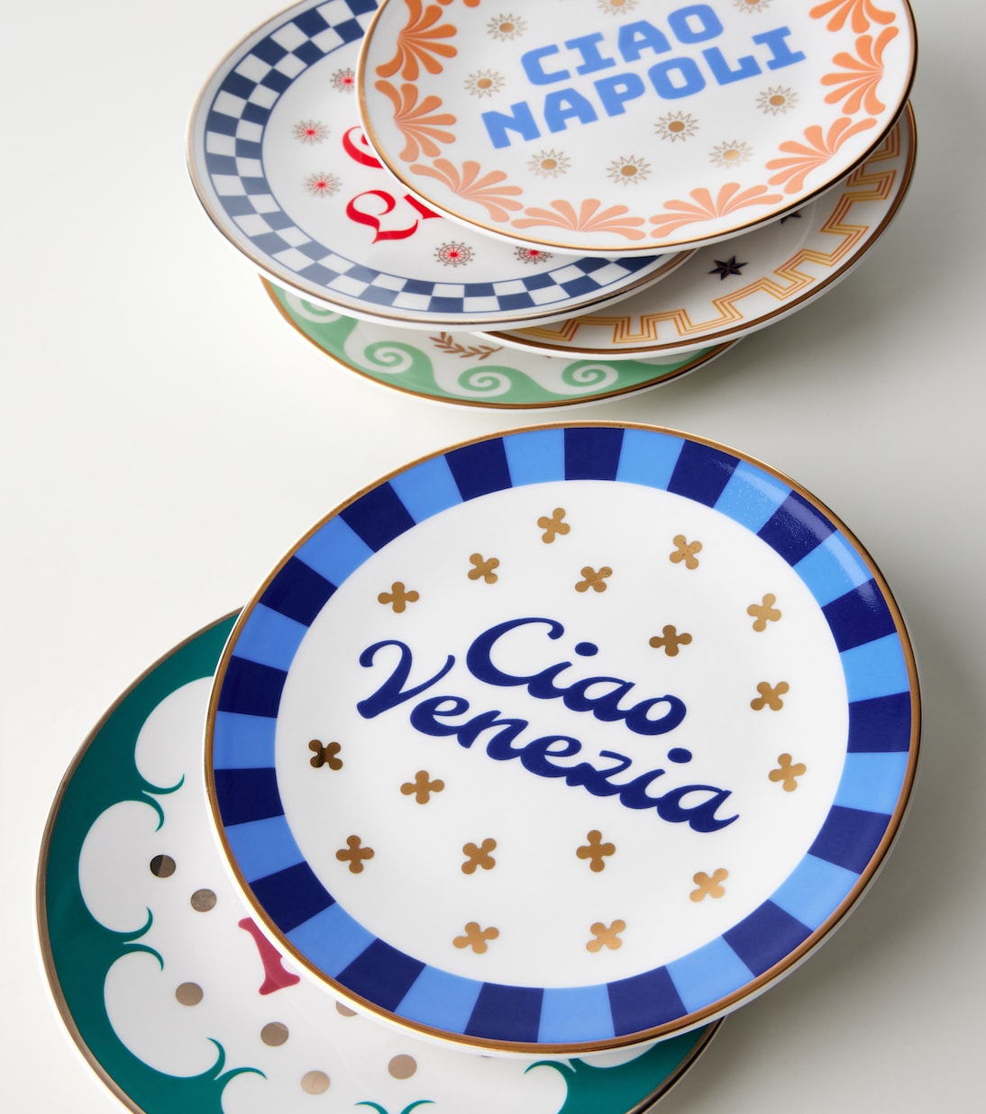 Bitossi - Set of 6 porcelain plates