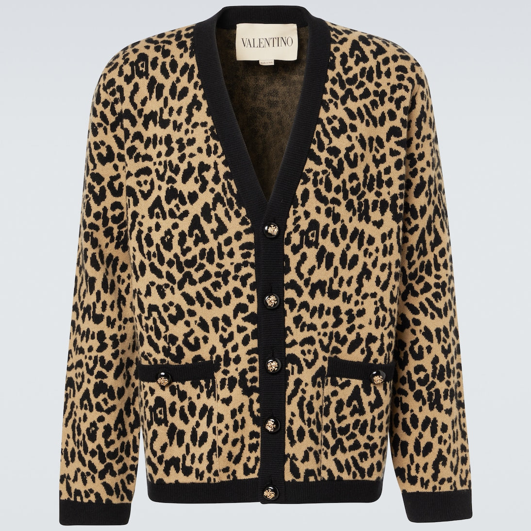 Valentino Garavani - Jacquard virgin wool cardigan