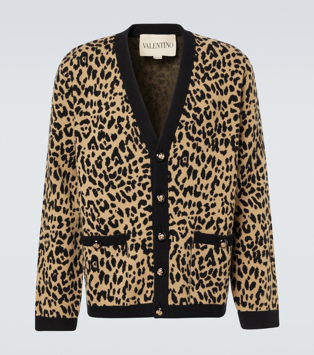 Valentino Garavani - Jacquard virgin wool cardigan