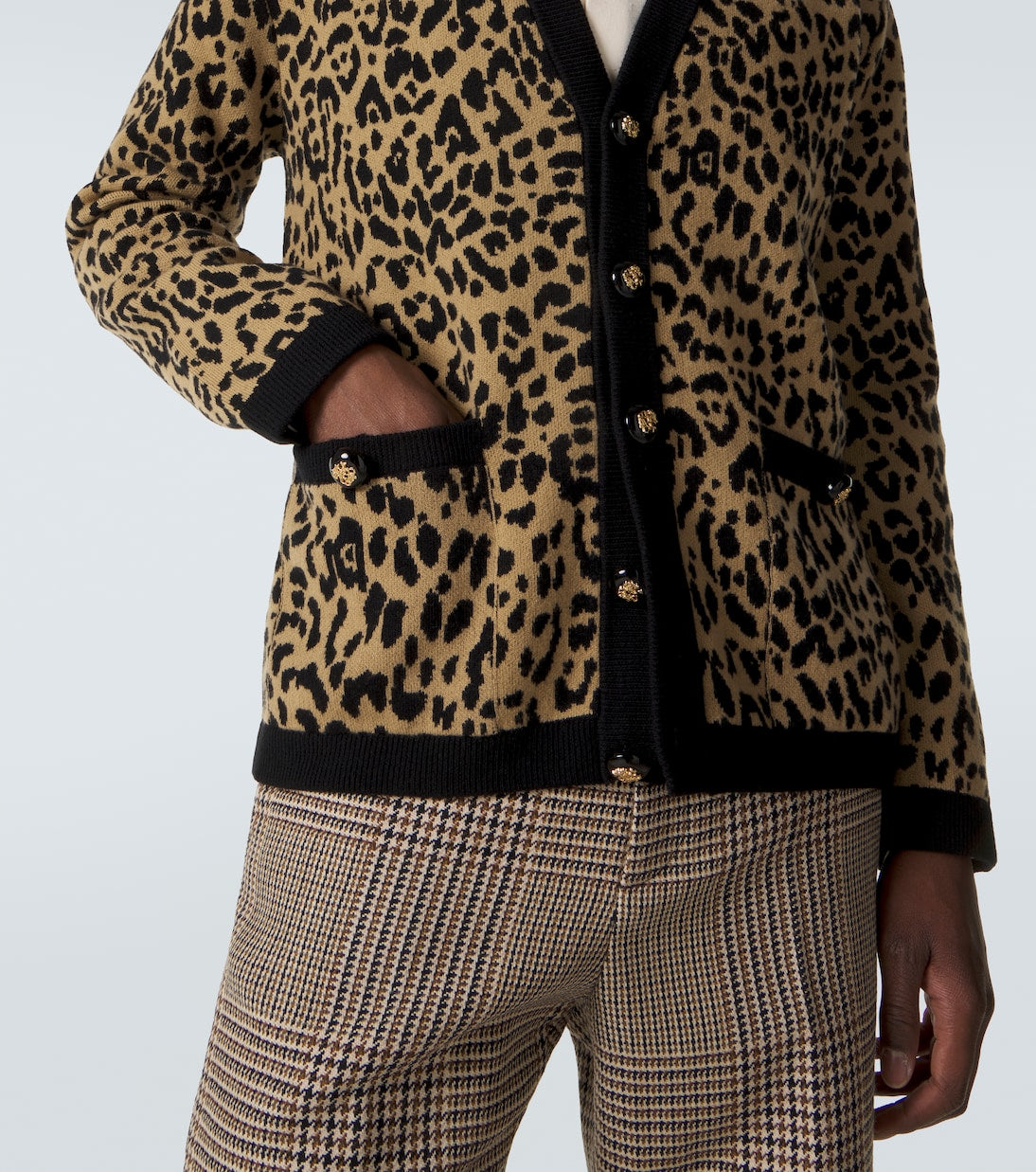 Valentino Garavani - Jacquard virgin wool cardigan