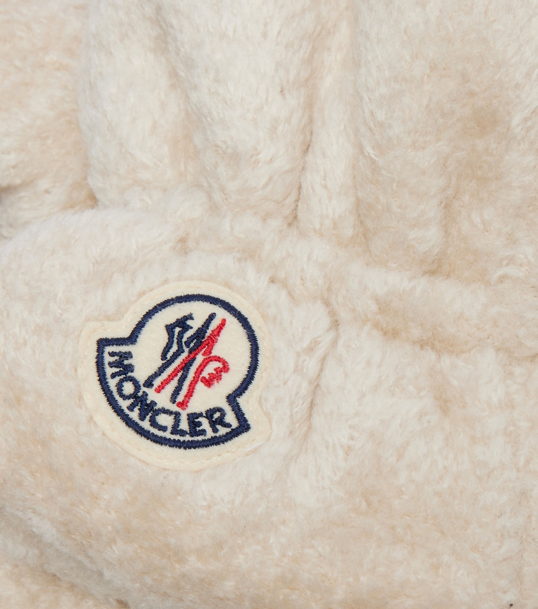 Moncler - Logo teddy mittens