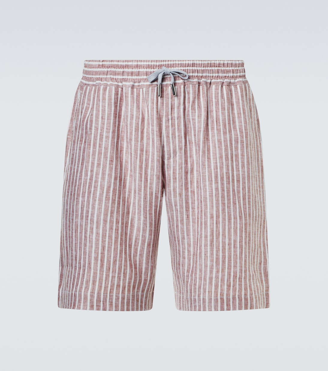 Fedeli - Alfa striped linen Bermuda shorts