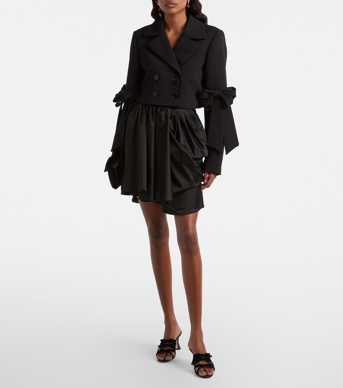 Ganni - Double-breasted cropped blazer