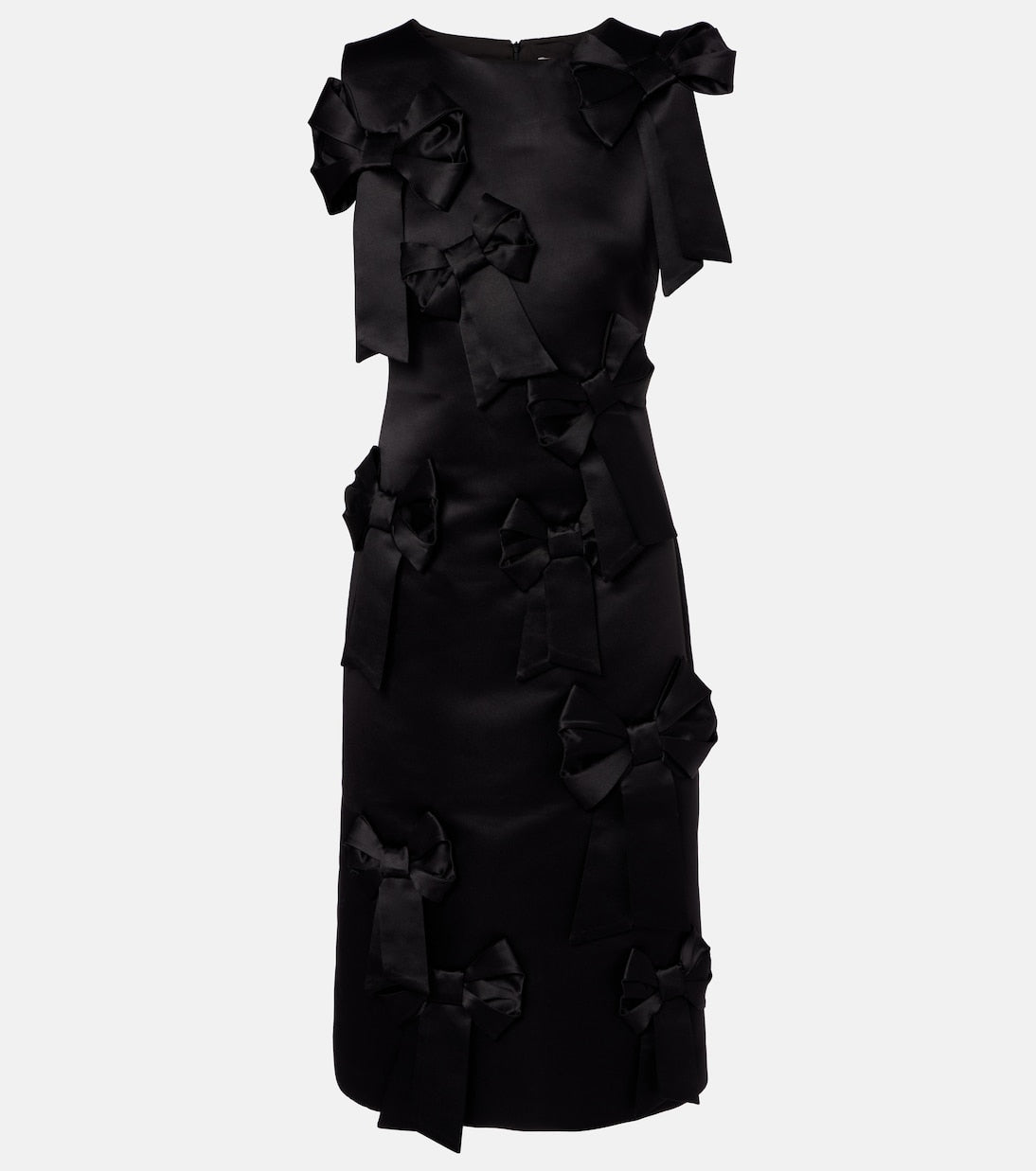Ganni - Bow-detail satin cocktail dress