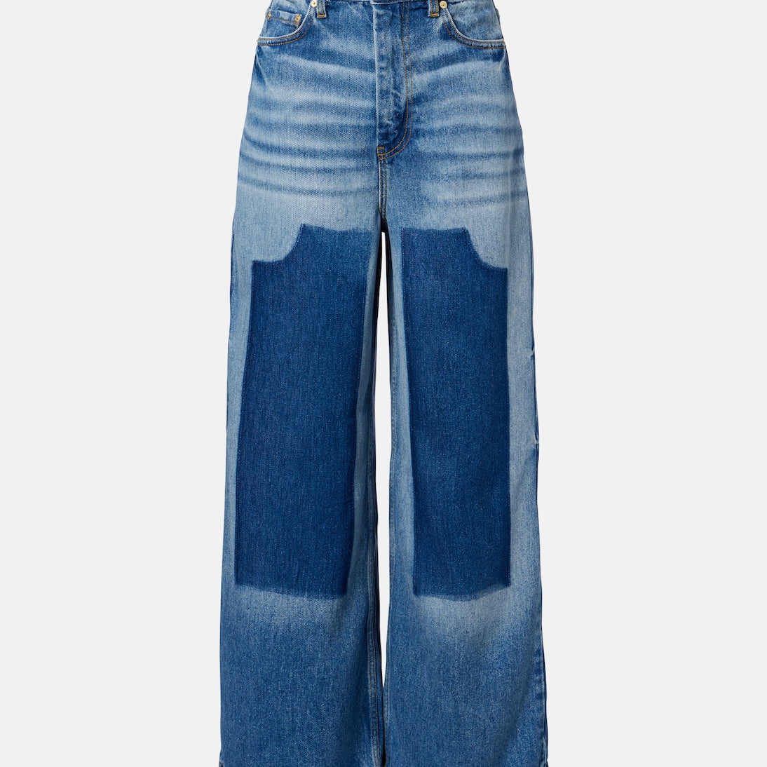 Ganni - High-rise wide-leg jeans