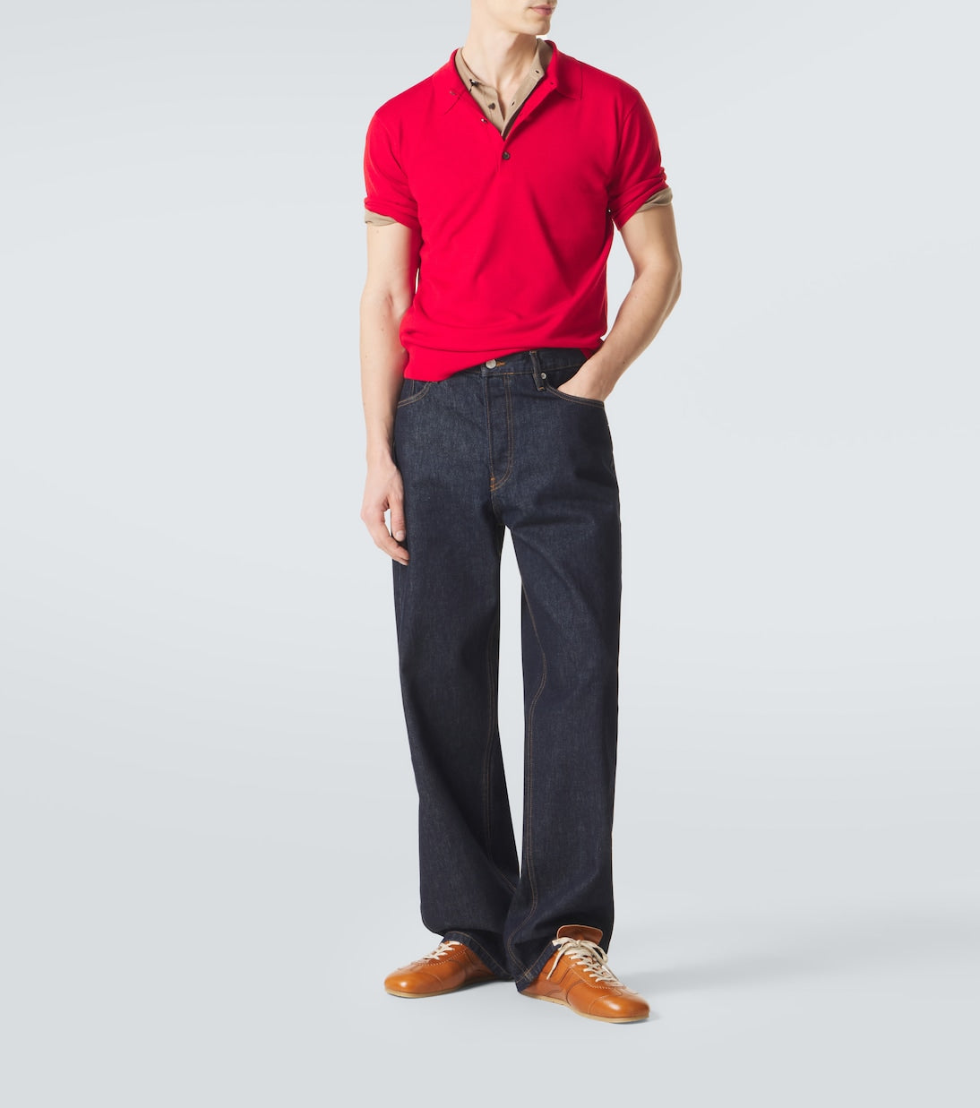 Dries Van Noten - Wool polo shirt