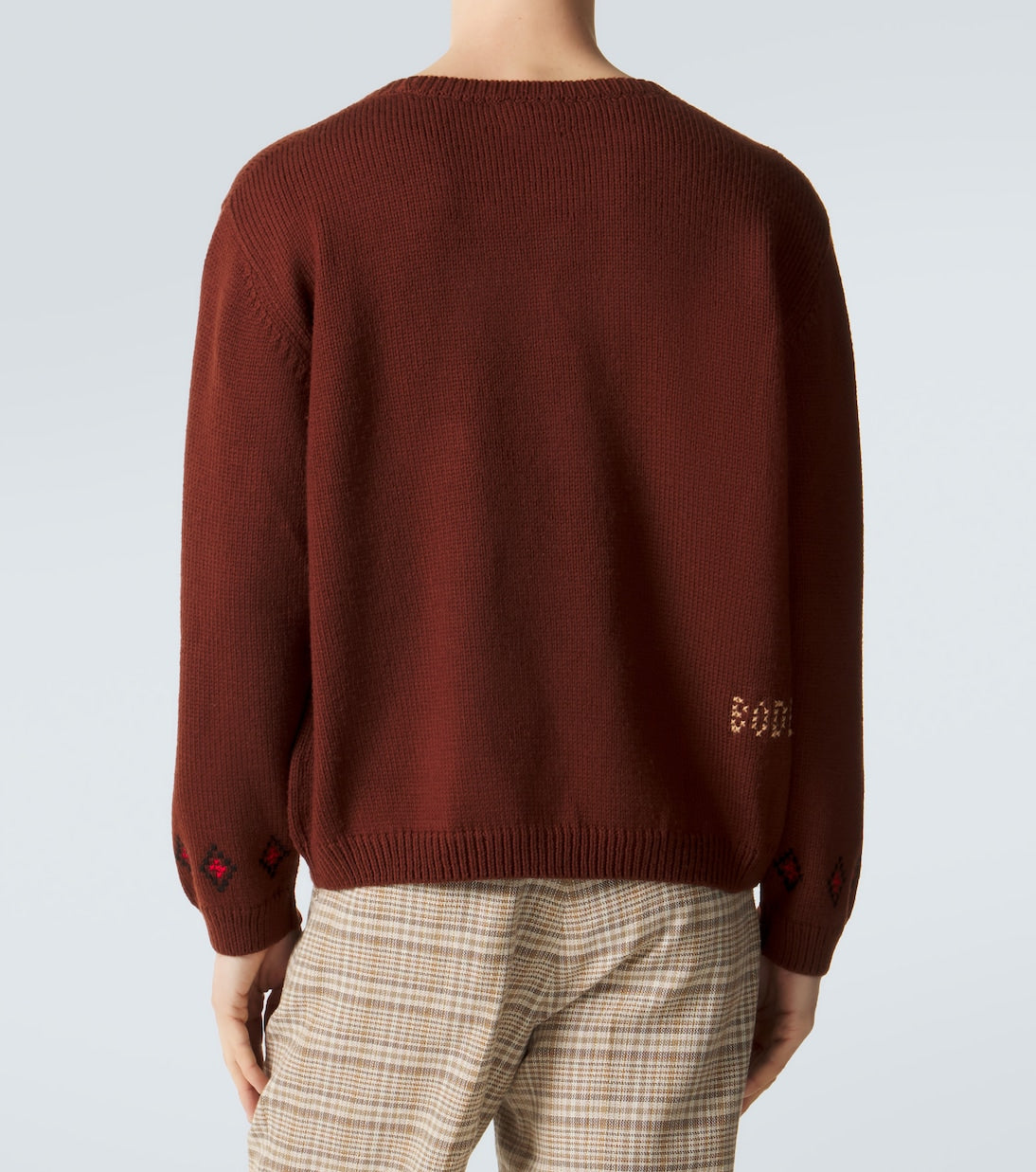 Bode - Scottie embroidered wool sweater