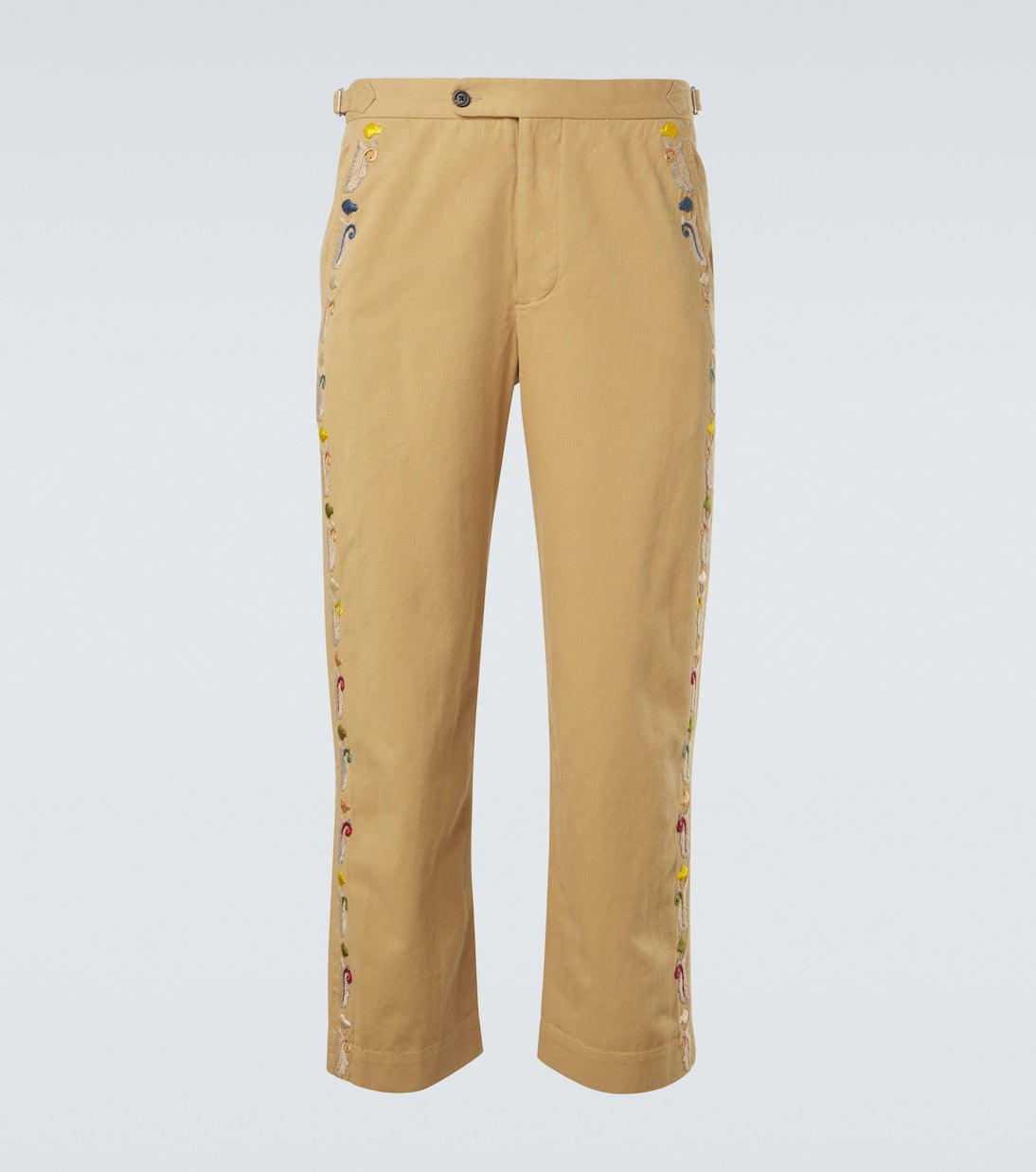 Bode - Feather Runner cotton straight pants