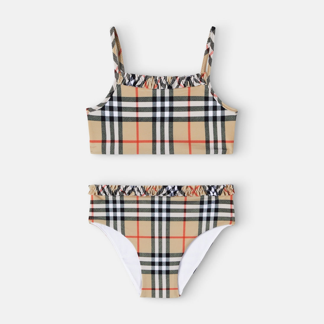 Burberry Kids - Burberry Check ruffled bikini