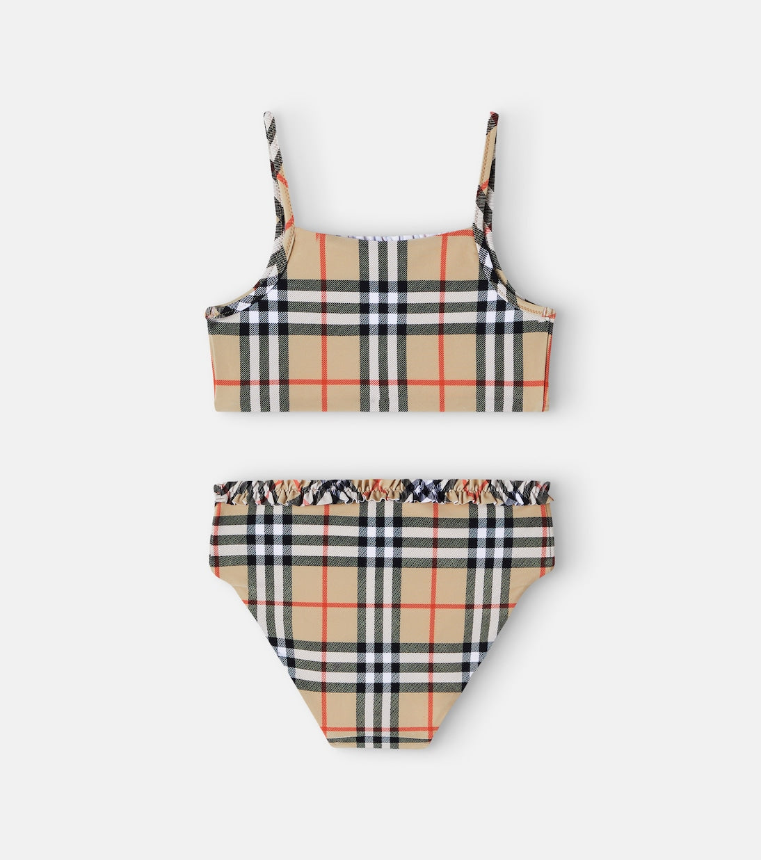 Burberry Kids - Burberry Check ruffled bikini