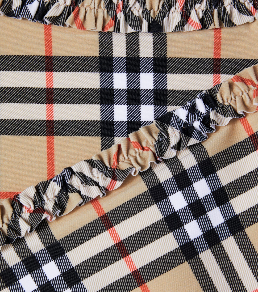 Burberry Kids - Burberry Check ruffled bikini