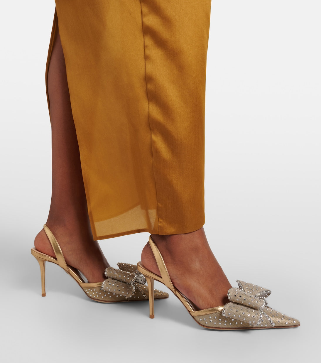 Mach & Mach - Le Cadeau 85 mesh slingback pumps