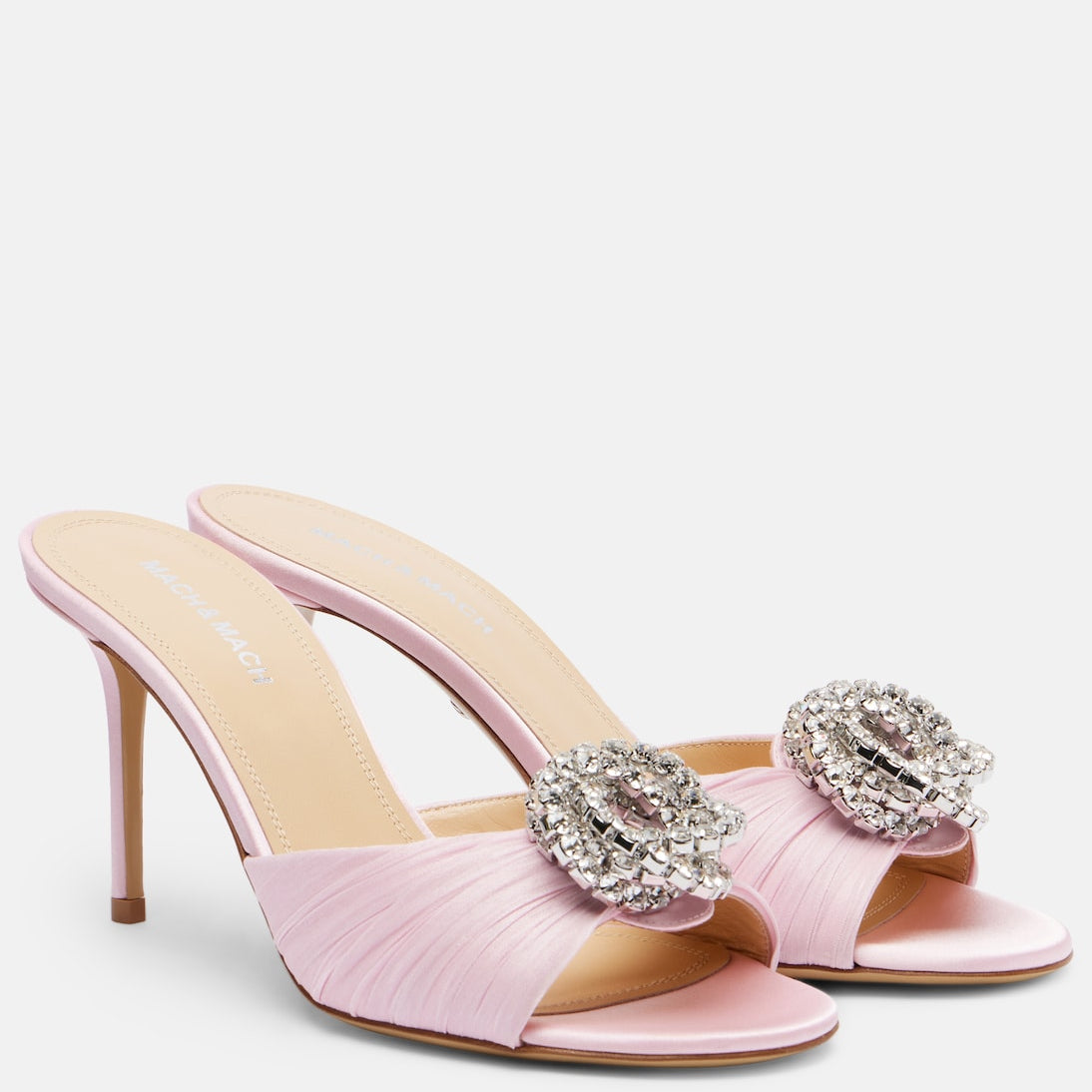Mach & Mach - Galaxy 85 embellished satin mules