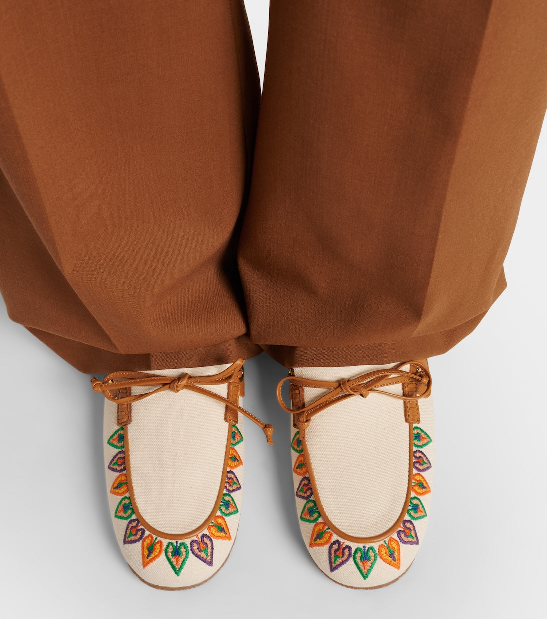 Etro - Embroidered canvas boat shoes