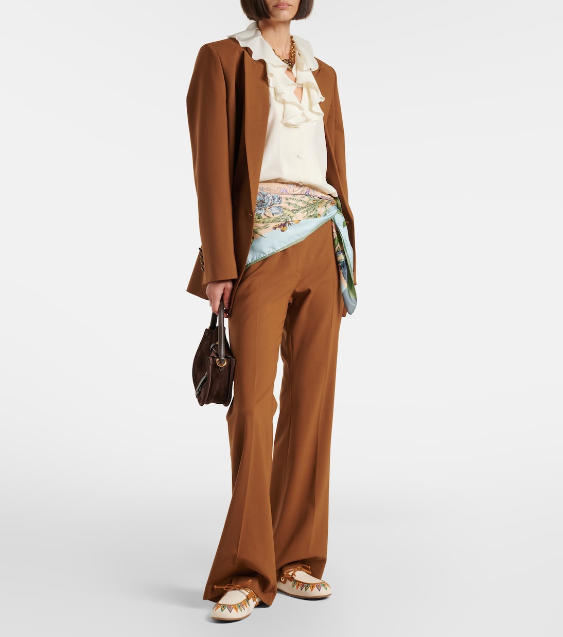Etro - Embroidered canvas boat shoes