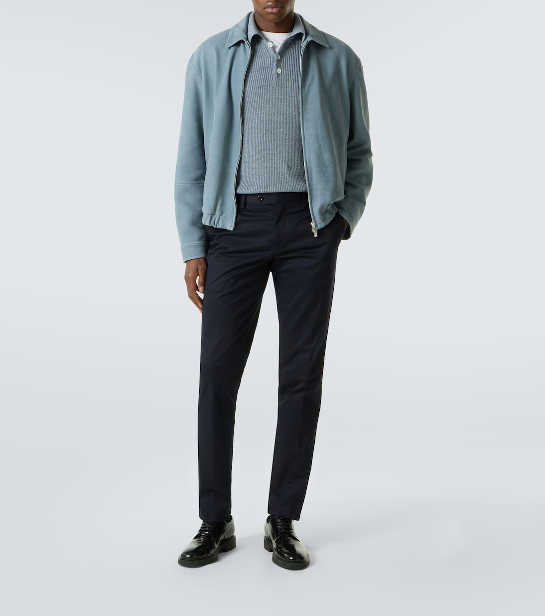 Lardini - Mid-rise cotton slim pants