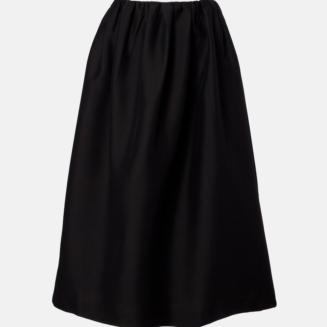 Toteme - Gathered wool and silk midi skirt