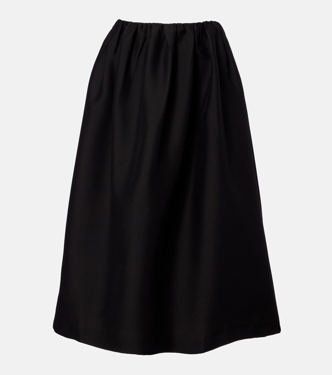 Toteme - Gathered wool and silk midi skirt