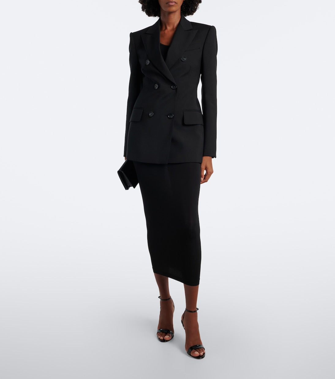 Toteme - Gathered wool and silk midi skirt