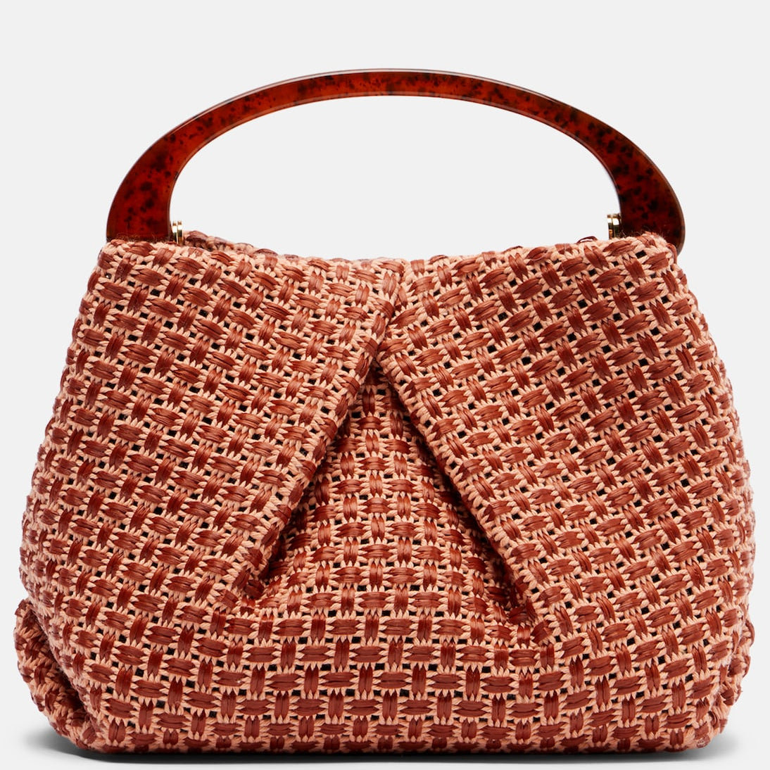 Dries Van Noten - Woven raffia-effect top-handle bag