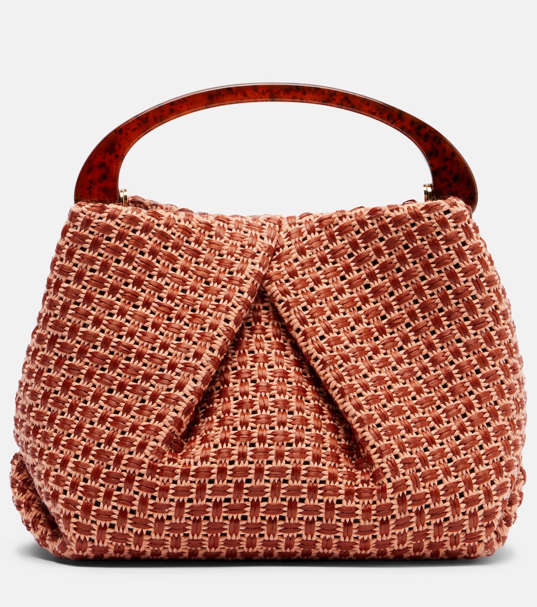 Dries Van Noten - Woven raffia-effect top-handle bag