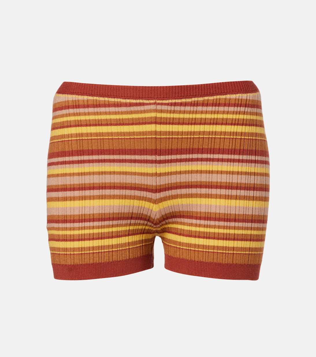 Bananhot - Jack ribbed-knit striped shorts