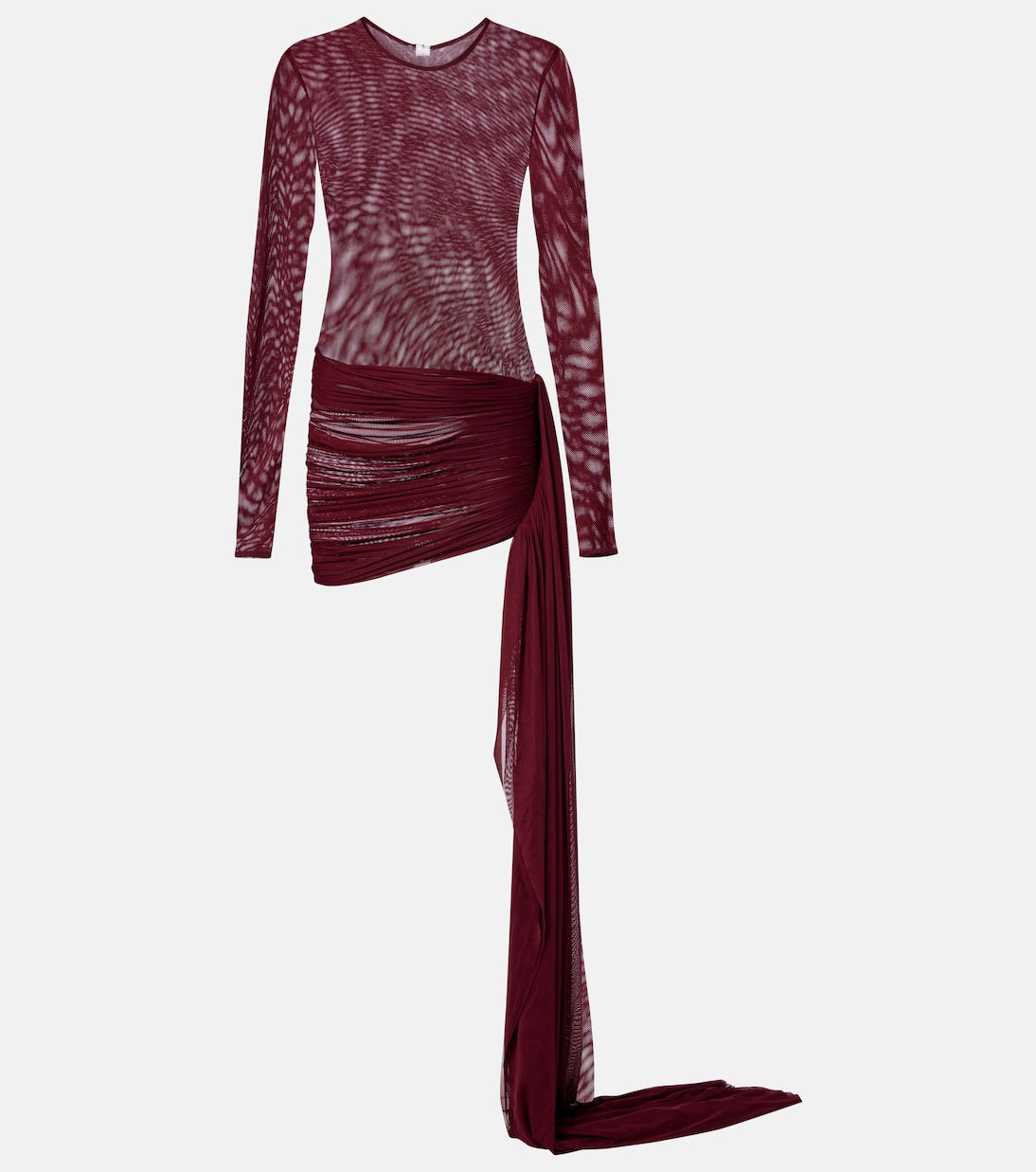 Bananhot - Aiden draped sheer jersey minidress