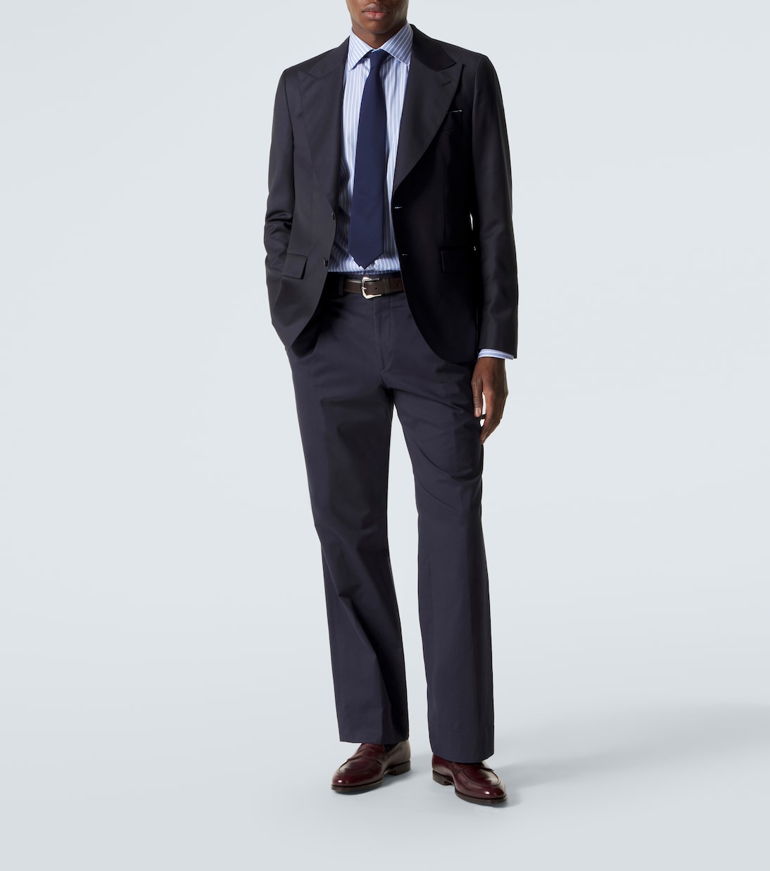 Canali - Striped cotton poplin shirt
