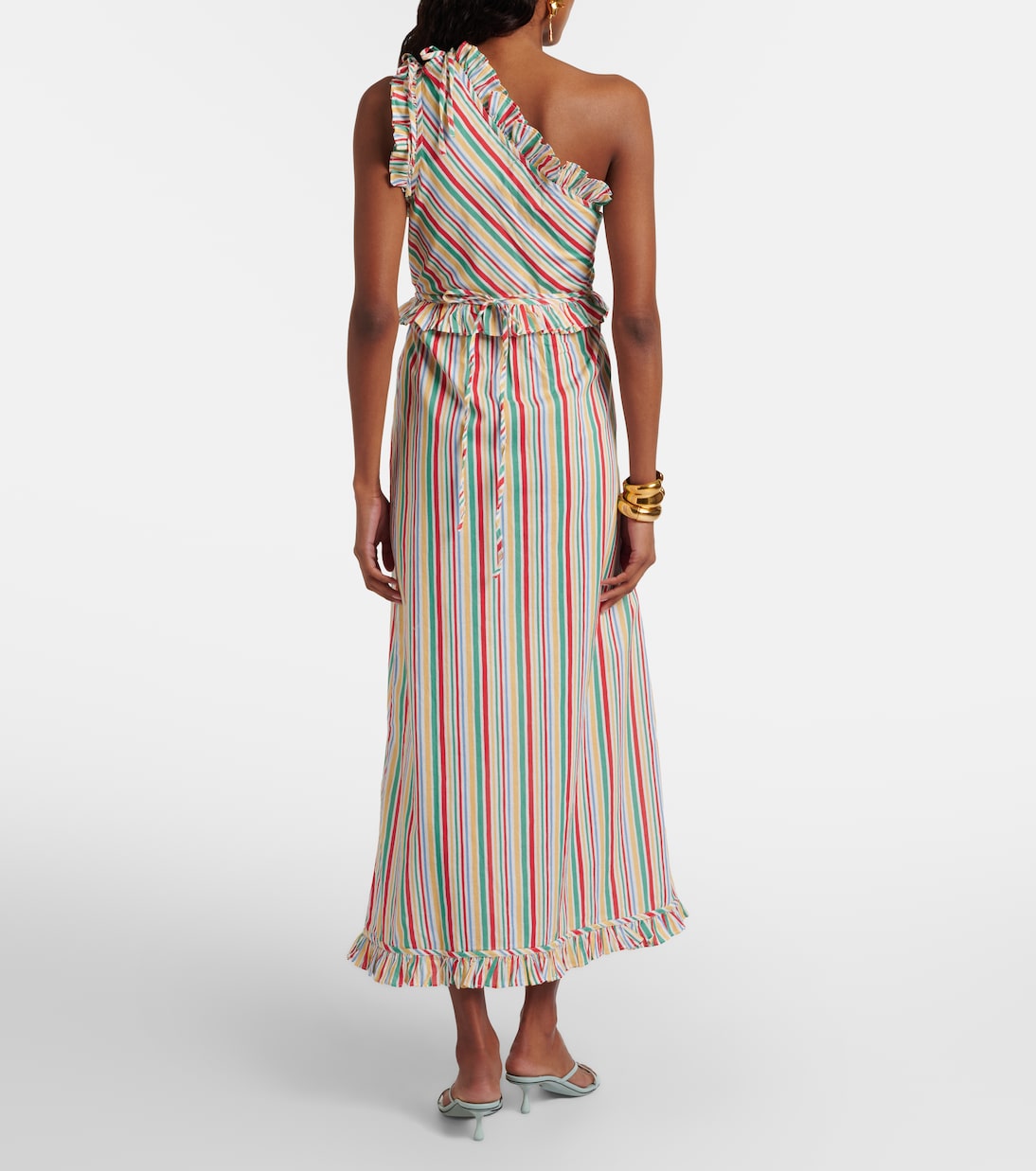 Rixo - Arabelle striped cotton midi dress