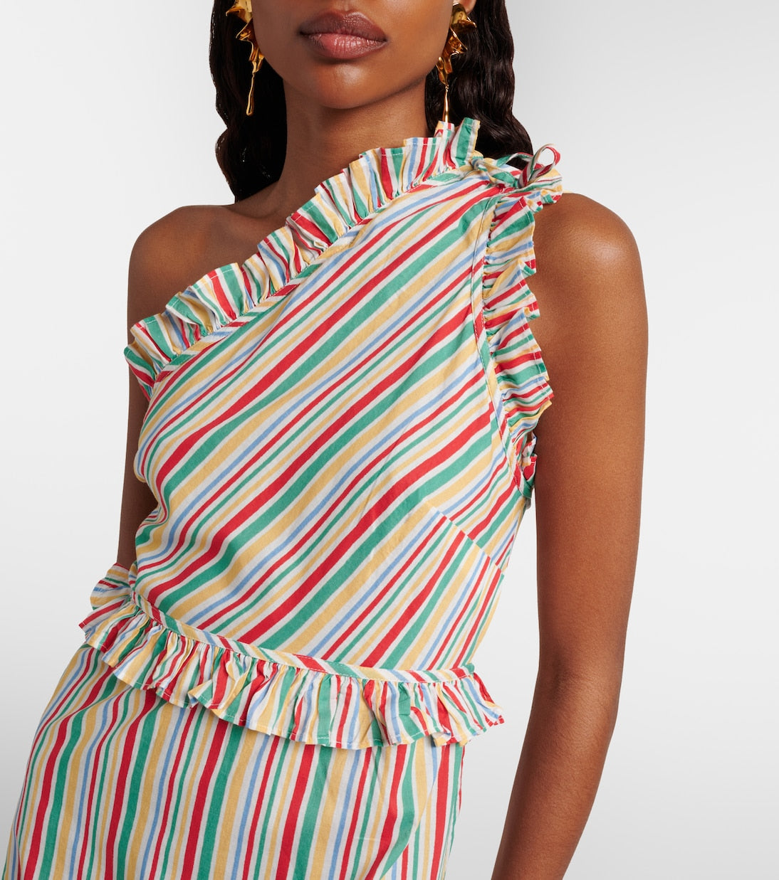 Rixo - Arabelle striped cotton midi dress