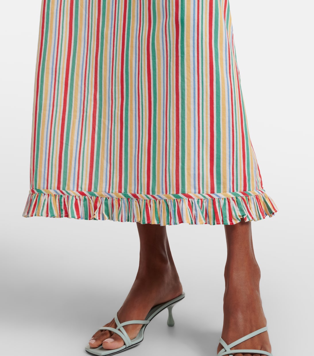 Rixo - Arabelle striped cotton midi dress