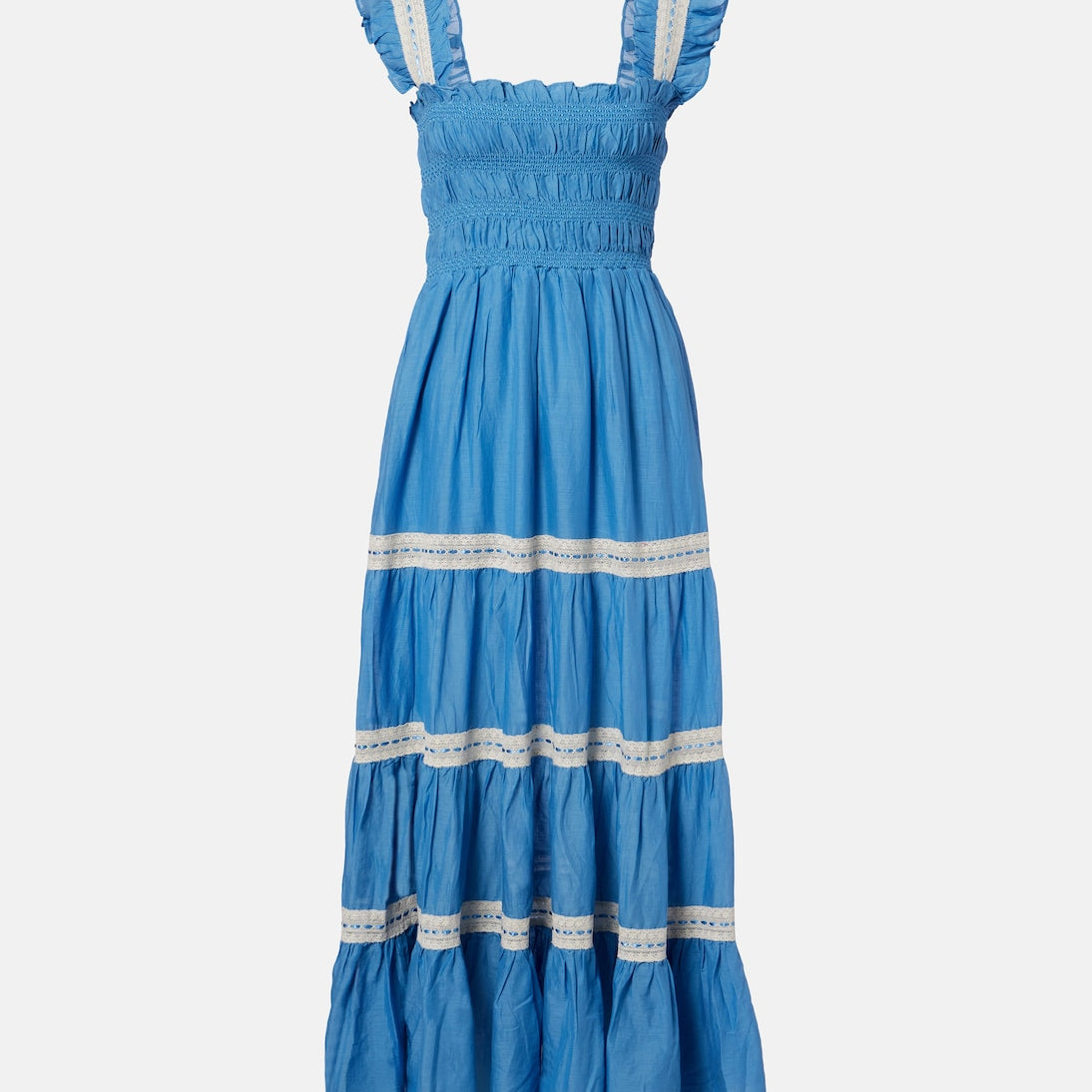 Rixo - Aubrie lace-trimmed cotton voile midi dress