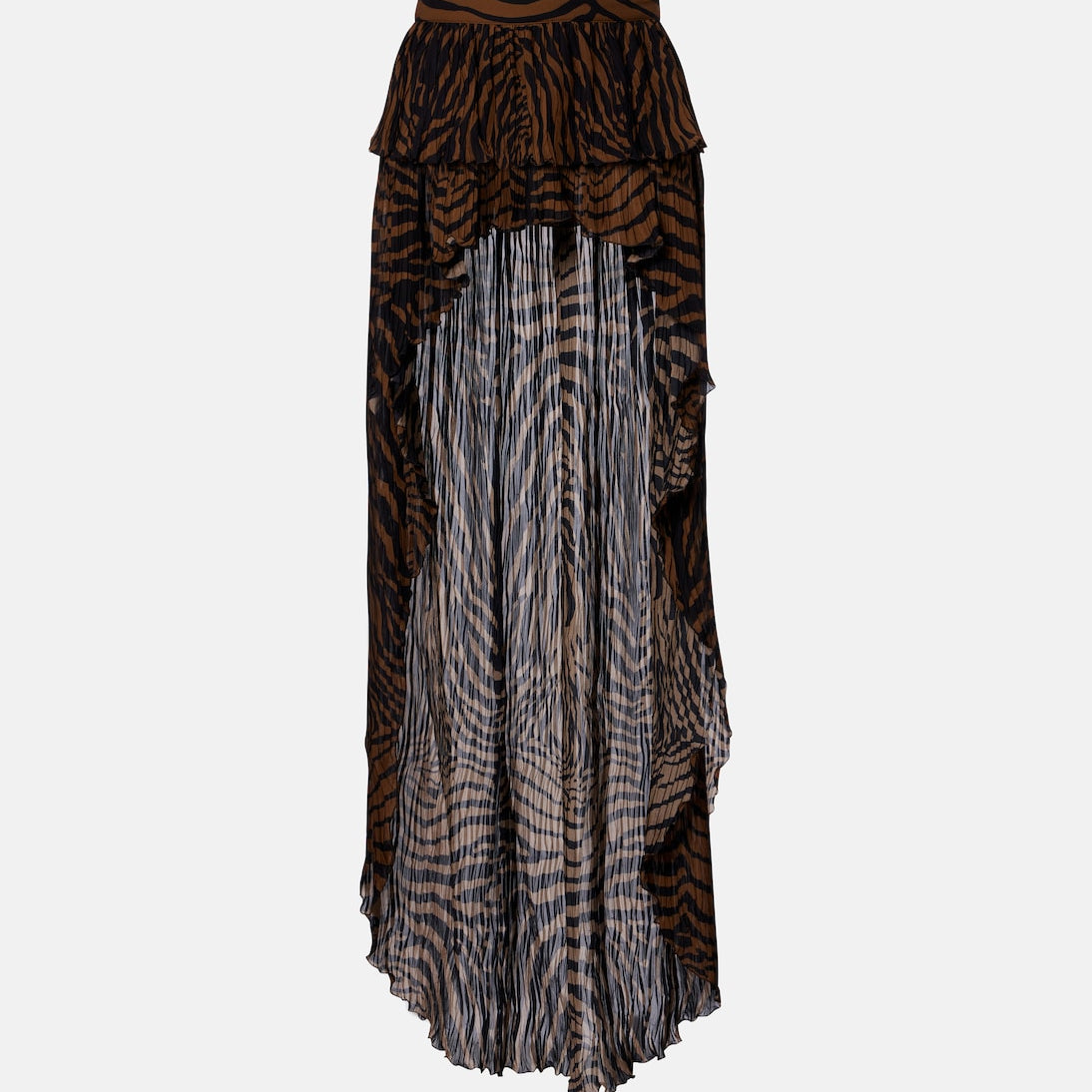 Blumarine - Asymmetric ruffled printed miniskirt