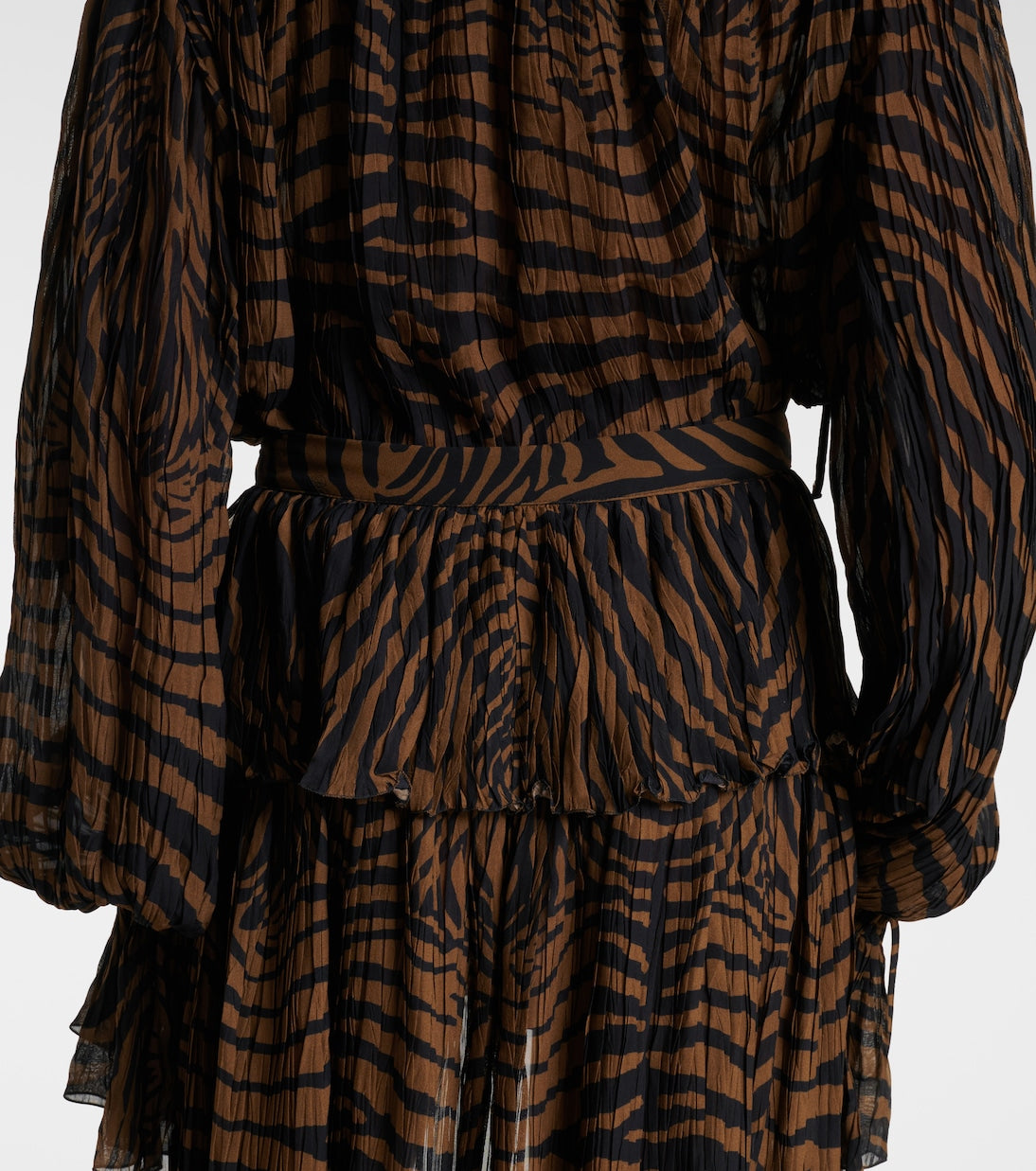 Blumarine - Asymmetric ruffled printed miniskirt