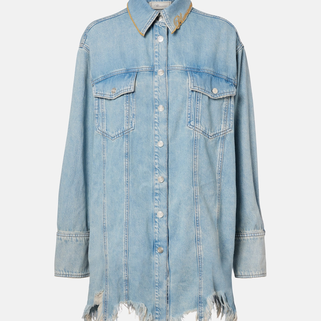 Blumarine - Embroidered denim overshirt