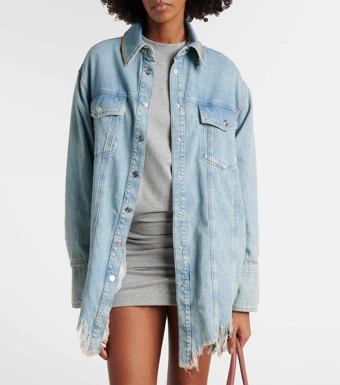 Blumarine - Embroidered denim overshirt