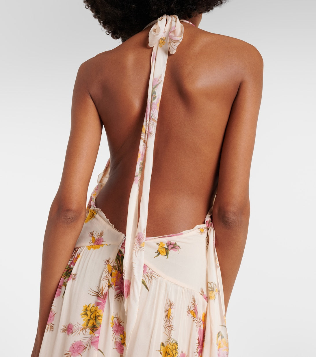 Blumarine - Floral ruffled georgette gown