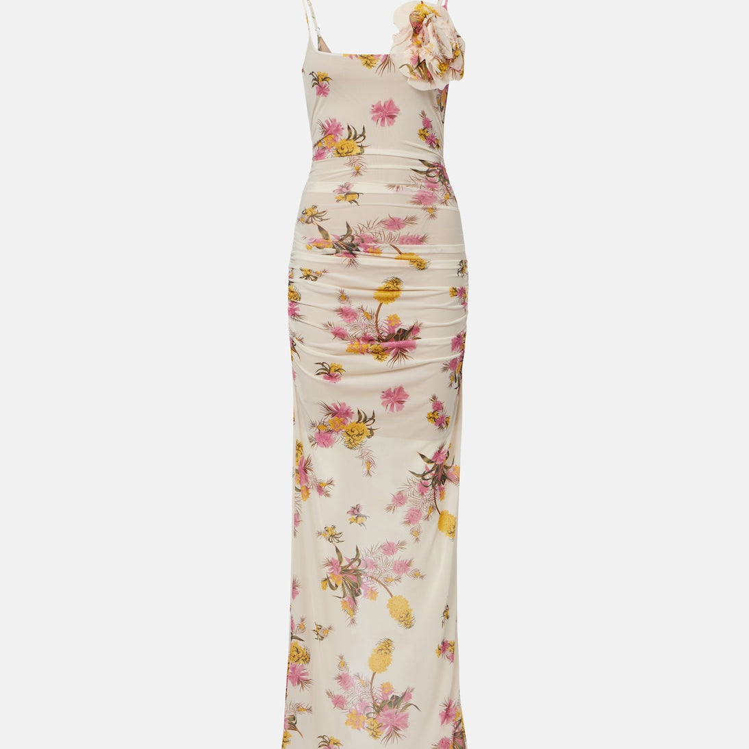 Blumarine - Floral-appliqué floral jersey maxi dress