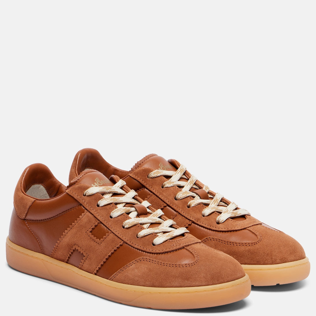 Hogan - Cool suede-trimmed leather sneakers