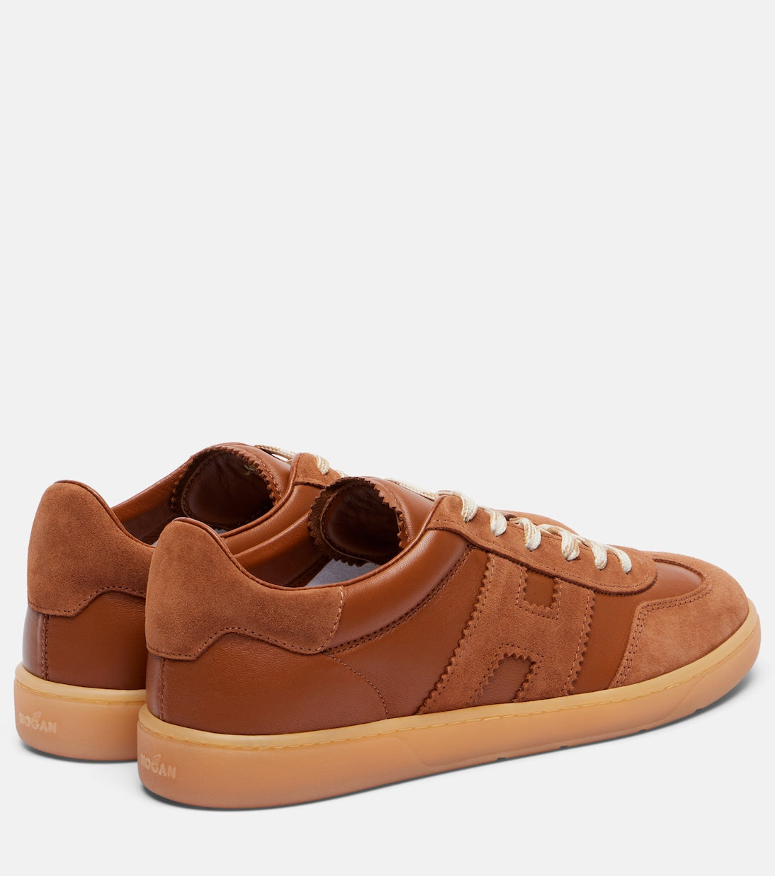 Hogan - Cool suede-trimmed leather sneakers