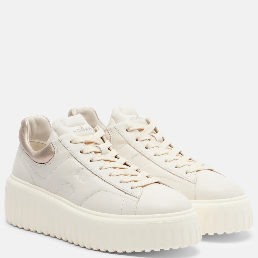 Hogan - H-Stripes leather platform sneakers