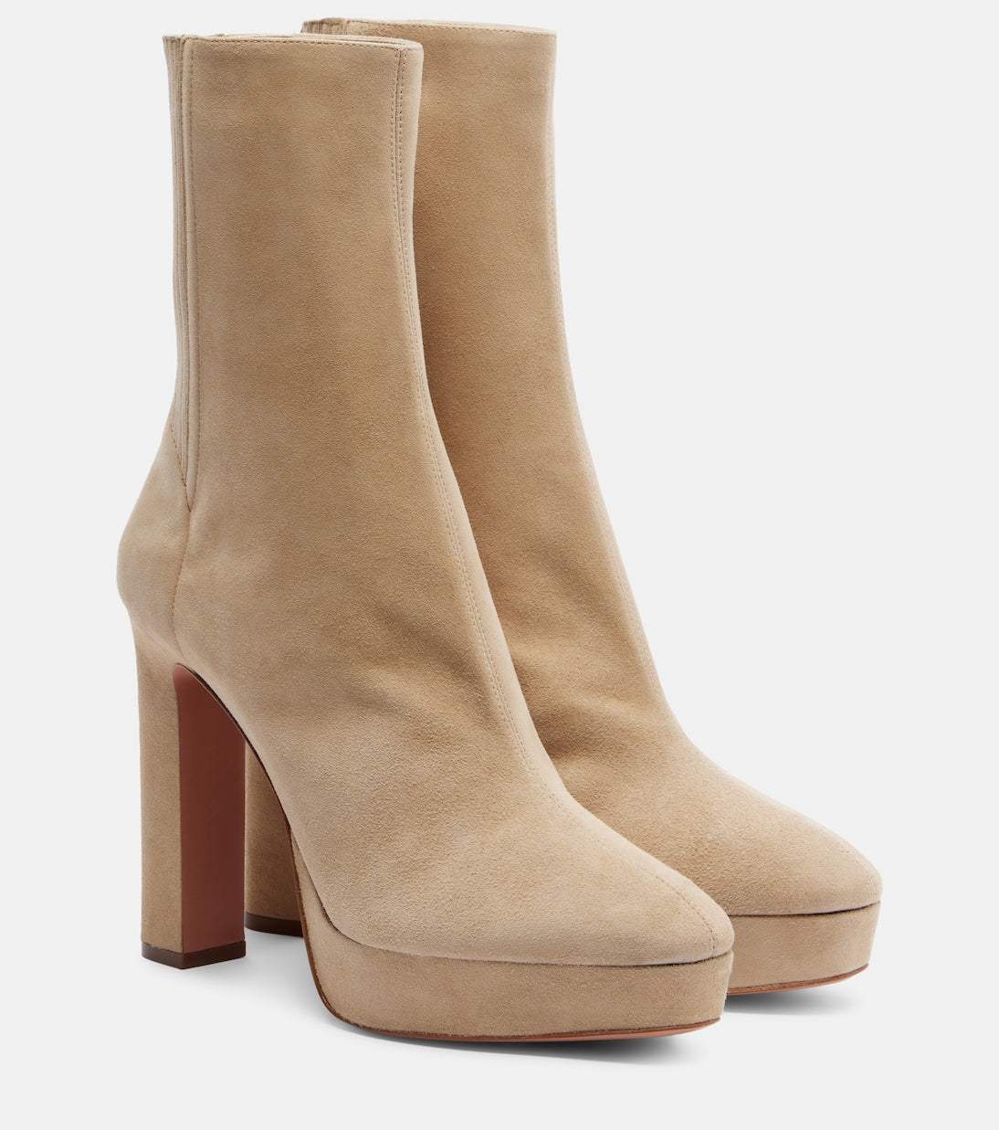 Aquazzura - Martine 110 suede platform ankle boots