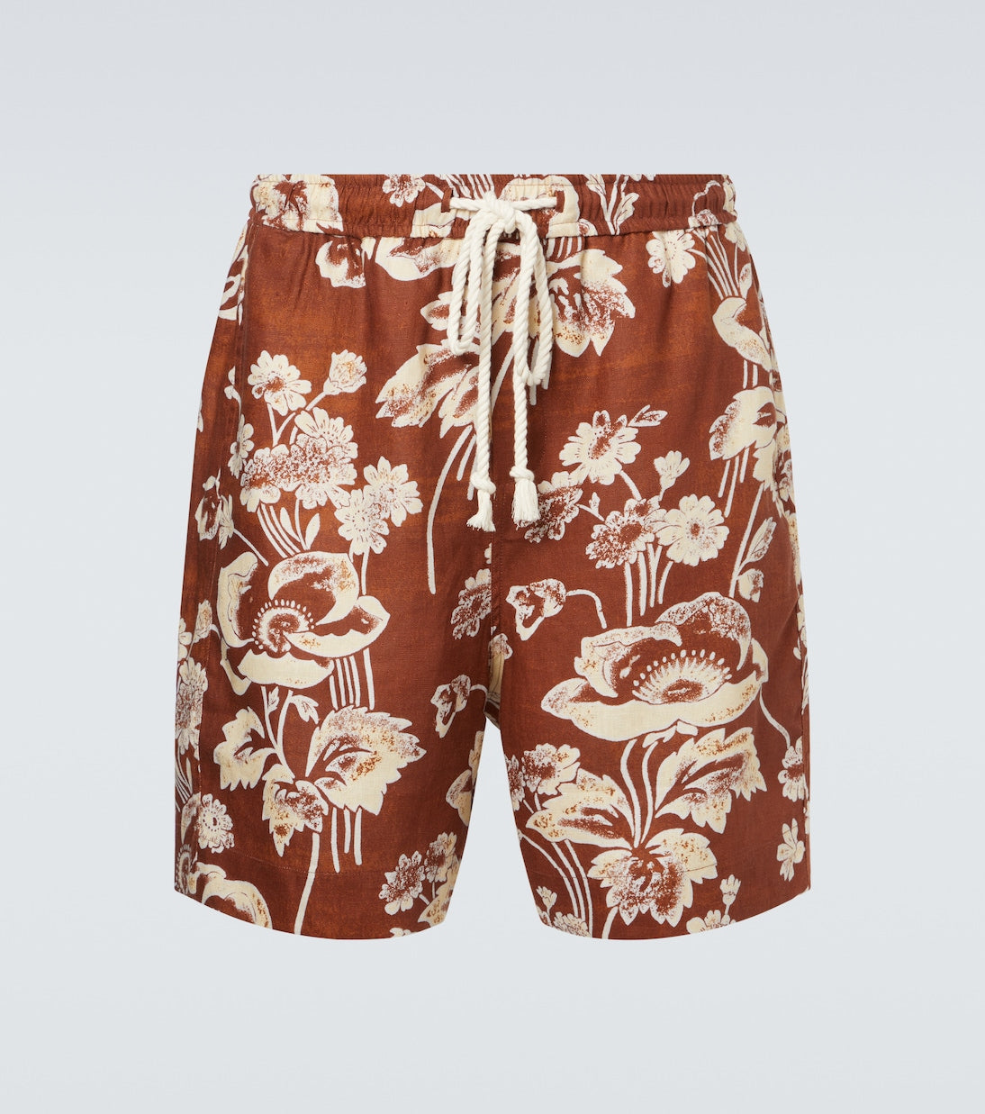 Commas - Floral linen Bermuda shorts