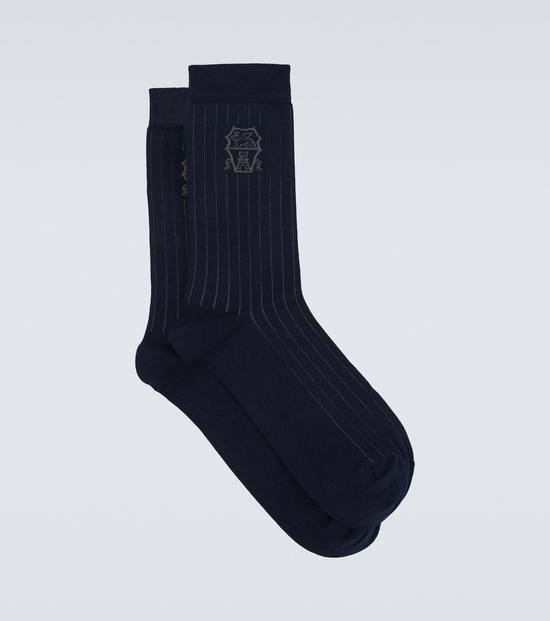 Brunello Cucinelli - Logo ribbed-knit cotton socks