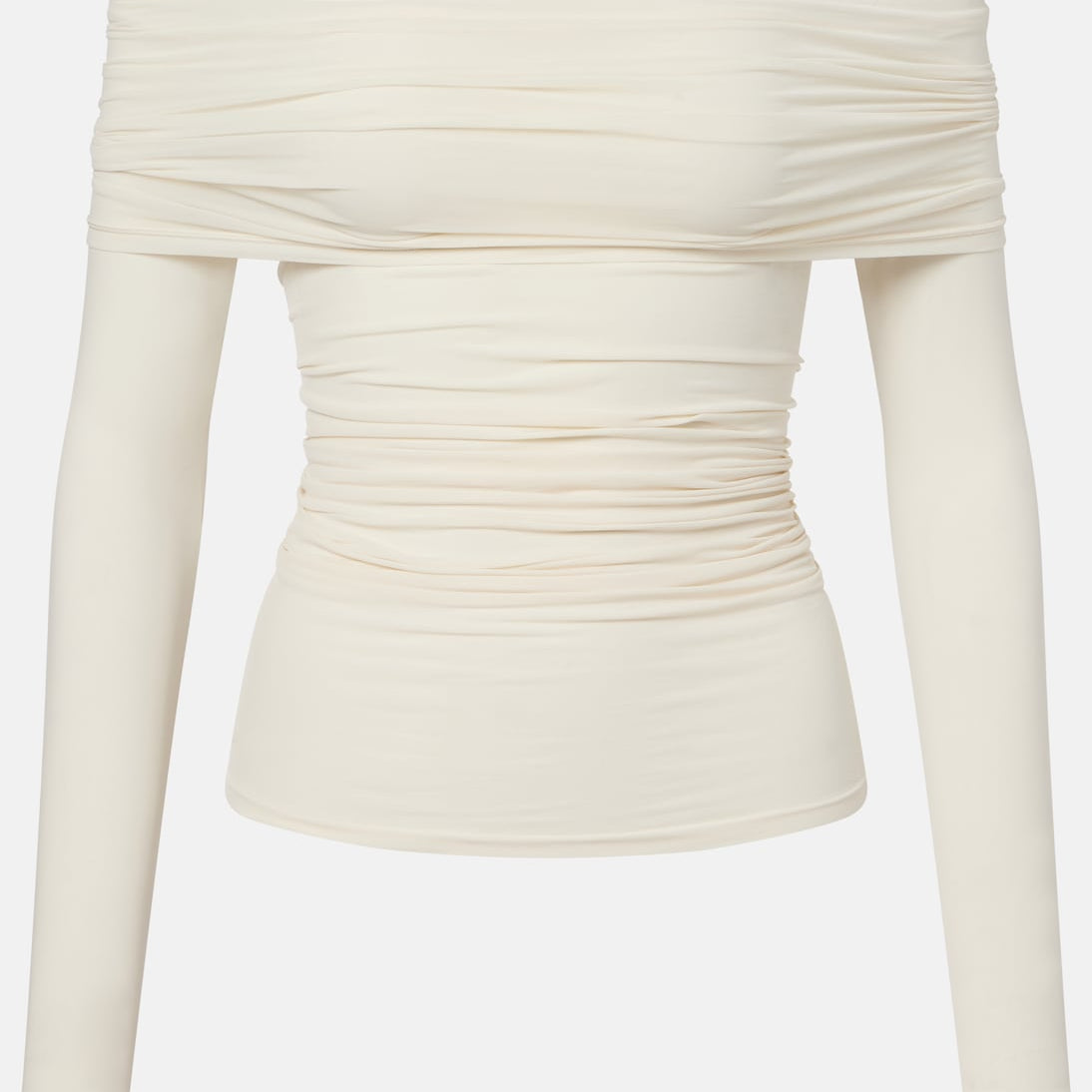Wolford - Draped semi-sheer off-shoulder top
